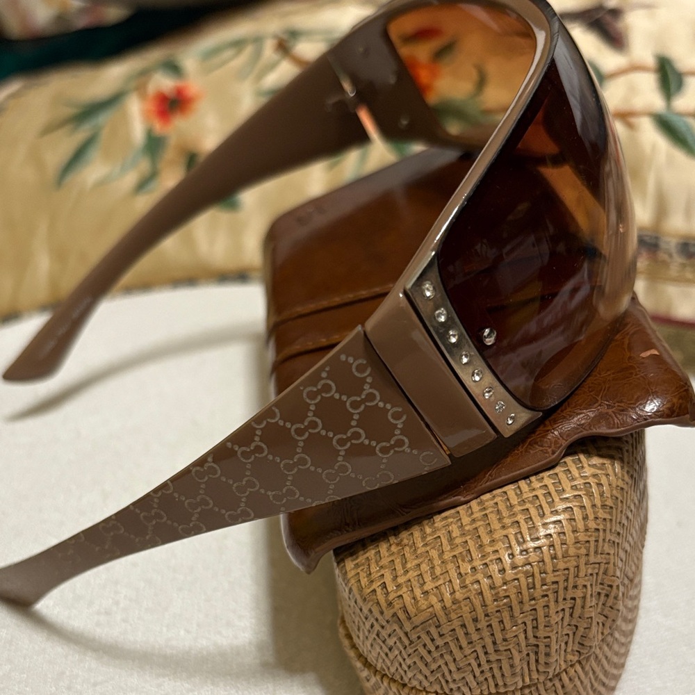 Gucci  Designer Sunglasses with Rhinestone Detail